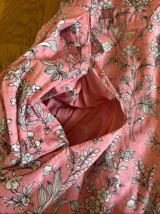 GAP Pink Floral Sleeveless Casual Dress - Picture 3 of 5